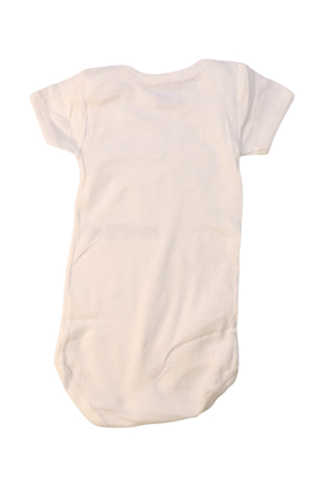 A White Short Sleeve Bodysuits from Petit Bateau in size 3-6M for girl. (Back View)