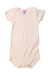A White Short Sleeve Bodysuits from Petit Bateau in size 3-6M for girl. (Front View)