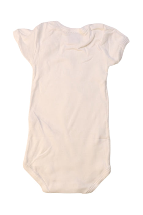A White Short Sleeve Bodysuits from Petit Bateau in size 3-6M for girl. (Back View)