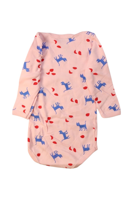 A Pink Long Sleeve Bodysuits from Petit Bateau in size 3-6M for neutral. (Back View)