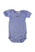 A Blue Short Sleeve Bodysuits from Petit Bateau in size 0-3M for boy. (Front View)