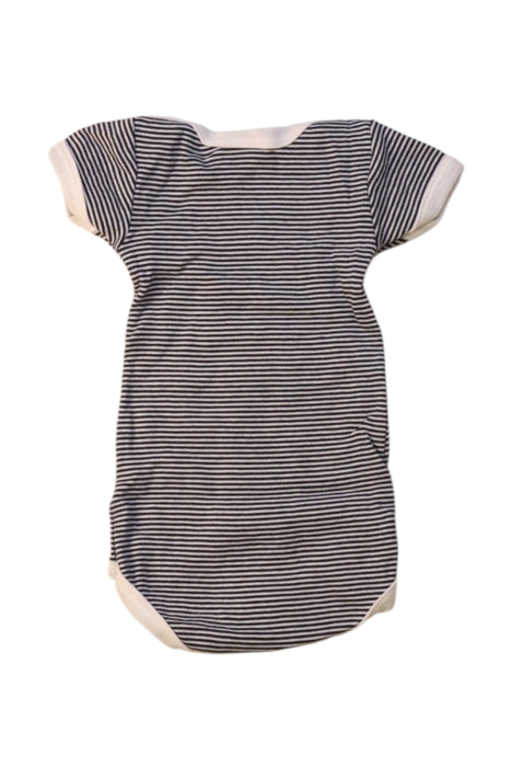 A Navy Short Sleeve Bodysuits from Petit Bateau in size 0-3M for boy. (Back View)