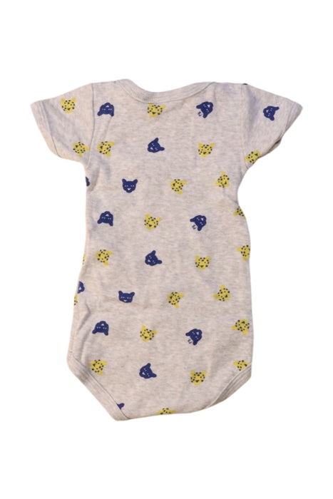 A Grey Short Sleeve Bodysuits from Petit Bateau in size 0-3M for neutral. (Back View)