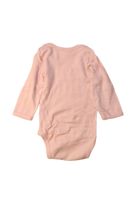 A Pink Long Sleeve Bodysuits from Nature Baby in size 3-6M for girl. (Back View)