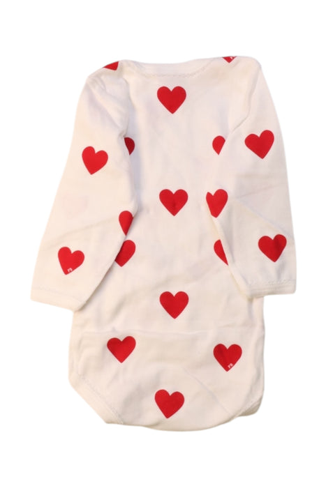 A Red Long Sleeve Bodysuits from Petit Bateau in size 3-6M for girl. (Back View)