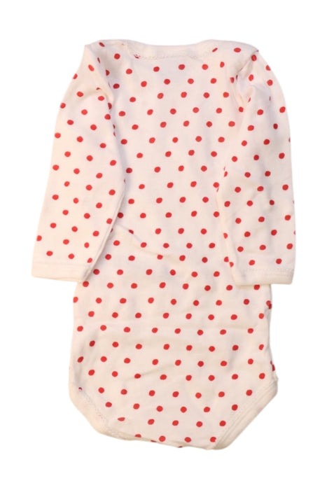 A White Long Sleeve Bodysuits from Petit Bateau in size 3-6M for girl. (Back View)