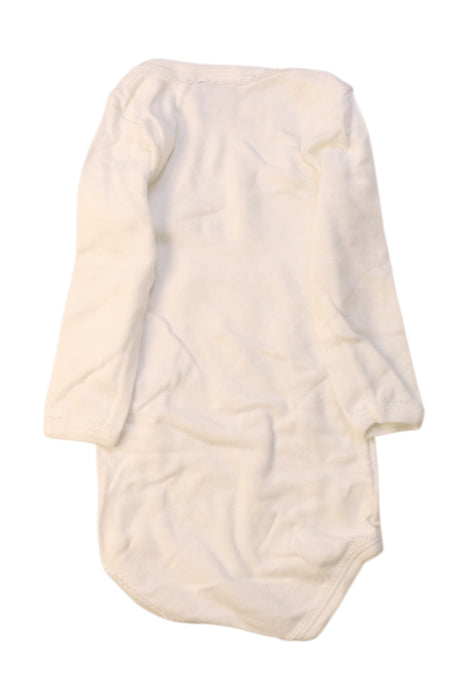 A White Long Sleeve Bodysuits from Petit Bateau in size 3-6M for girl. (Back View)