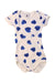 A Blue Short Sleeve Bodysuits from Petit Bateau in size 3-6M for girl. (Front View)