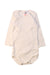 A White Long Sleeve Bodysuits from Petit Bateau in size 6-12M for girl. (Front View)