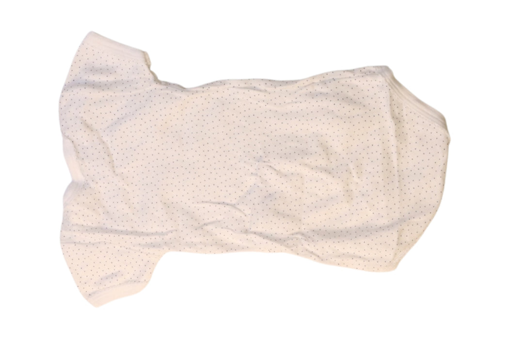 A White Short Sleeve Bodysuits from Petit Bateau in size 3-6M for girl. (Back View)