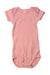 A Pink Short Sleeve Bodysuits from Petit Bateau in size 3-6M for girl. (Front View)