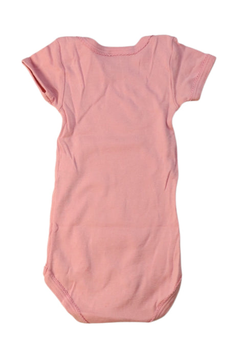 A Pink Short Sleeve Bodysuits from Petit Bateau in size 3-6M for girl. (Back View)