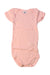 A Peach Short Sleeve Bodysuits from Petit Bateau in size 3-6M for girl. (Front View)