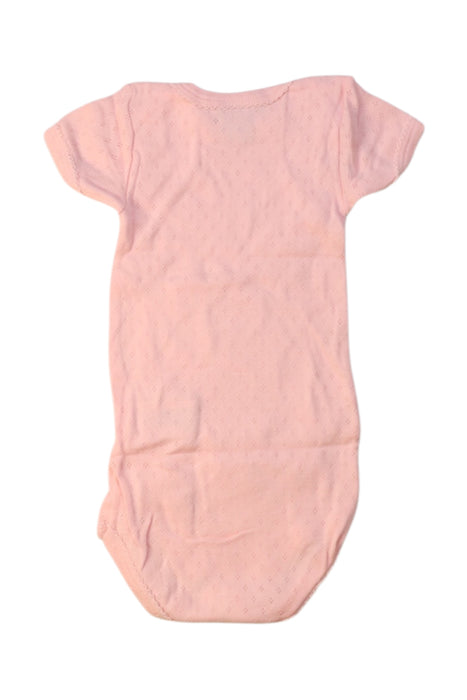 A Peach Short Sleeve Bodysuits from Petit Bateau in size 3-6M for girl. (Back View)