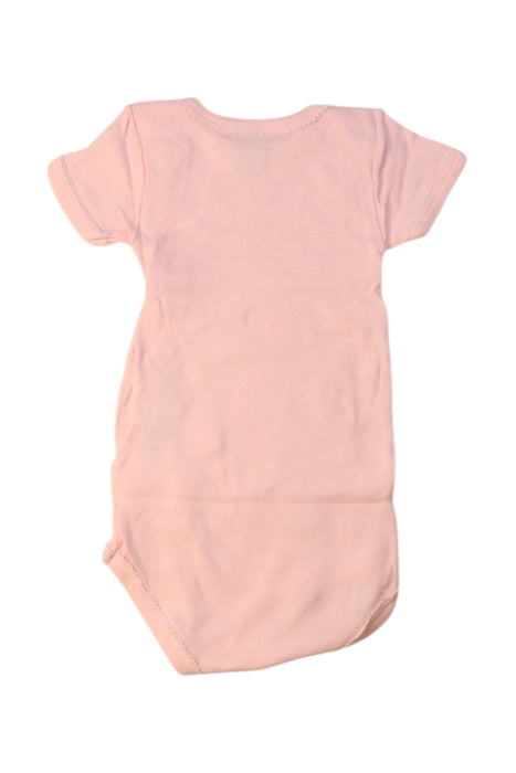 A Pink Short Sleeve Bodysuits from Petit Bateau in size 3-6M for girl. (Back View)