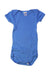 A Blue Short Sleeve Bodysuits from Petit Bateau in size 3-6M for girl. (Front View)