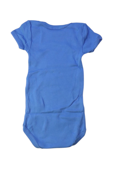 A Blue Short Sleeve Bodysuits from Petit Bateau in size 3-6M for girl. (Back View)