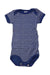 A Navy Short Sleeve Bodysuits from Petit Bateau in size 3-6M for girl. (Front View)