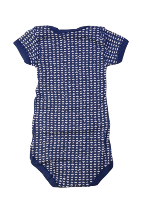 A Navy Short Sleeve Bodysuits from Petit Bateau in size 3-6M for girl. (Back View)