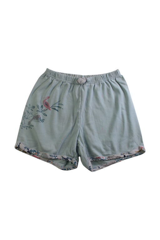 A Blue Shorts from Petit Bateau in size 10Y for girl. (Front View)