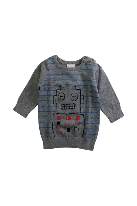 A Grey Knit Sweaters from Seed in size 0-3M for boy. (Front View)