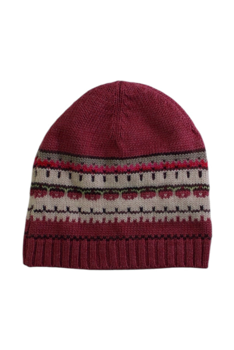 A Burgundy Winter Hats from Jacadi in size 11Y for girl. (Front View)