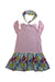 A Multicolour Short Sleeve Dresses from tuc tuc in size 6T for girl. (Back View)