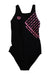 A Black Swimsuits from Arena in size 14Y for girl. (Front View)