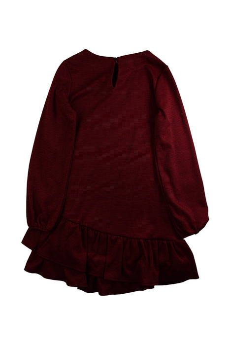 A Burgundy Long Sleeve Dresses from Mayoral in size 12Y for girl. (Back View)