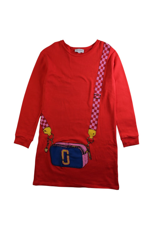 A Red Long Sleeve Dresses from The Marc Jacobs in size 10Y for girl. (Front View)