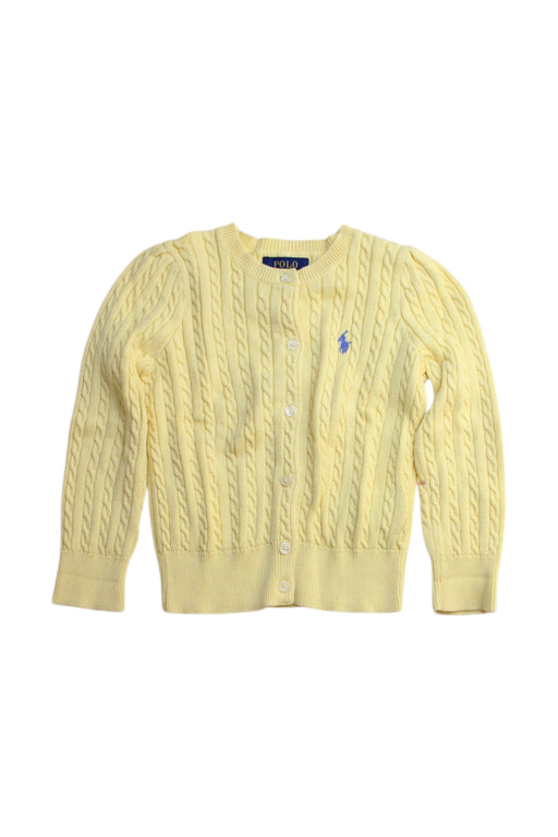 A Yellow Cardigans from Polo Ralph Lauren in size 4T for girl. (Front View)