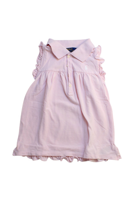 A Pink Sleeveless Tops from Polo Ralph Lauren in size 5T for girl. (Front View)