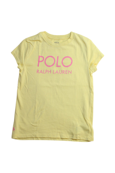 A Yellow Short Sleeve T Shirts from Polo Ralph Lauren in size 5T for girl. (Front View)