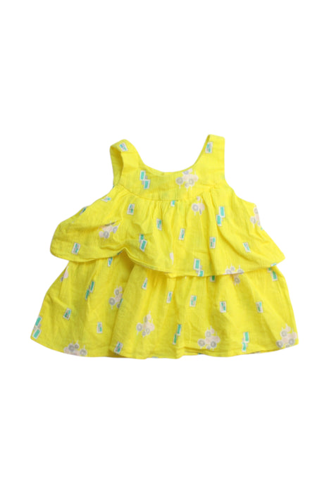A Yellow Sleeveless Dresses from Country Road in size 6-12M for girl. (Front View)
