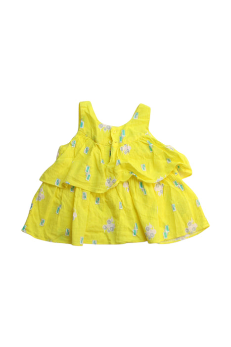 A Yellow Sleeveless Dresses from Country Road in size 6-12M for girl. (Back View)