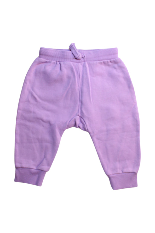 A Purple Sweatpants from Seed in size 6-12M for girl. (Front View)