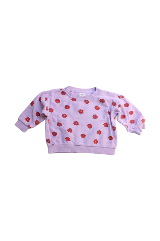 A Purple Crewneck Sweatshirts from Seed in size 6-12M for girl. (Front View)