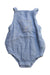 A Blue Sleeveless Rompers from Seed in size 3-6M for girl. (Front View)