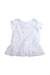 A White Short Sleeve Tops from Seed in size 3-6M for girl. (Front View)
