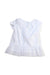 A White Short Sleeve Tops from Seed in size 3-6M for girl. (Back View)