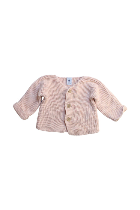 A Beige Cardigans from Petit Bateau in size 3-6M for girl. (Front View)