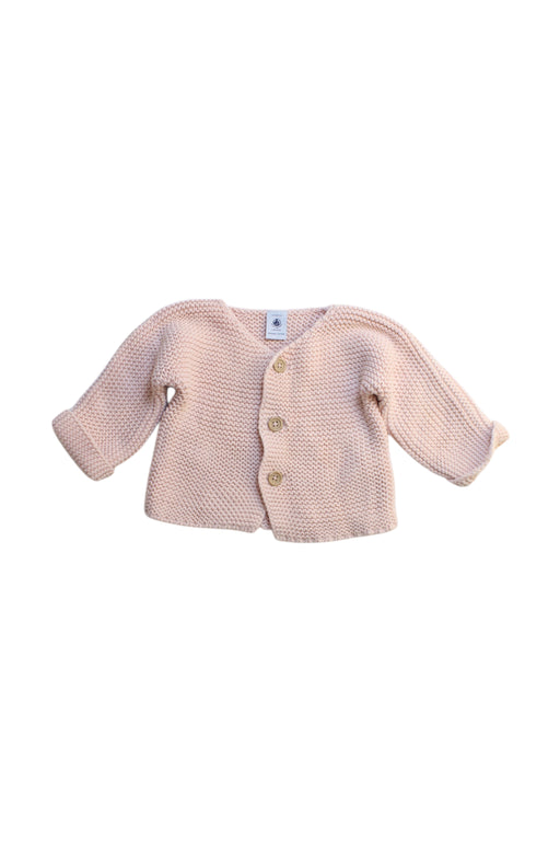 A Beige Cardigans from Petit Bateau in size 3-6M for girl. (Front View)
