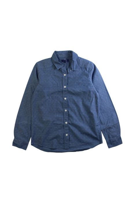 A Blue Long Sleeve Shirts from GANT in size 9Y for boy. (Front View)