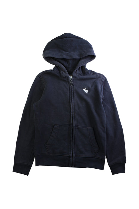 A Navy Hooded Sweatshirts from Abercrombie & Fitch in size 9Y for boy. (Front View)
