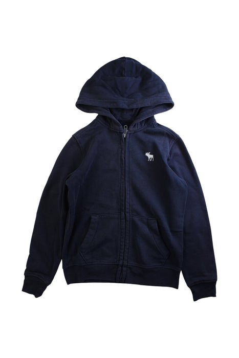 A Navy Zippered Sweatshirts from Abercrombie & Fitch in size 9Y for boy. (Front View)