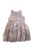 A Silver Sleeveless Dresses from Seed in size 5T for girl. (Back View)