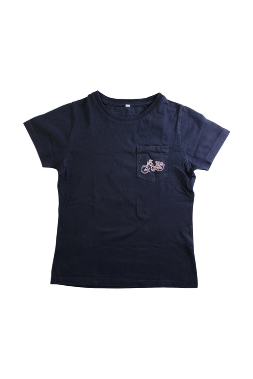 A Navy Short Sleeve T Shirts from Excuse My French in size 6T for girl. (Front View)