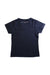 A Navy Short Sleeve T Shirts from Excuse My French in size 6T for girl. (Back View)