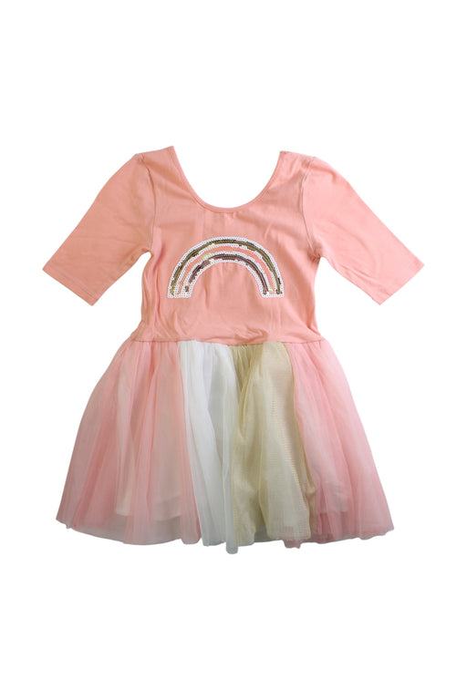 A Multicolour Long Sleeve Dresses from Seed in size 6T for girl. (Front View)