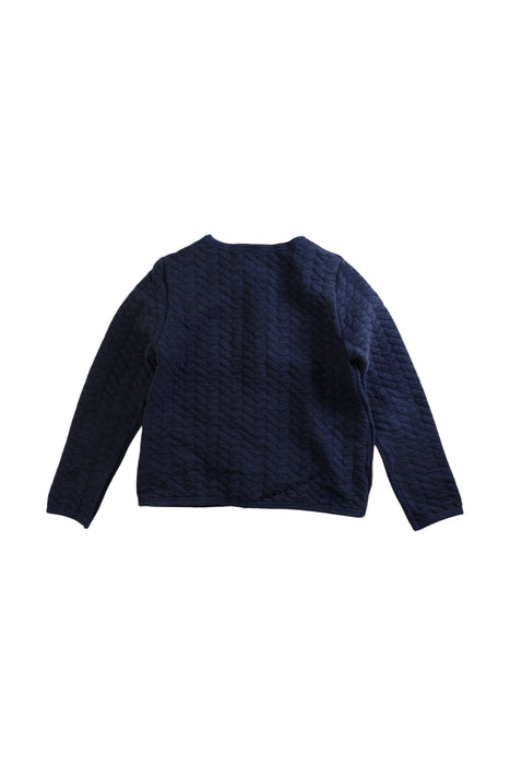 A Navy Lightweight Jackets from Petit Bateau in size 6T for girl. (Back View)